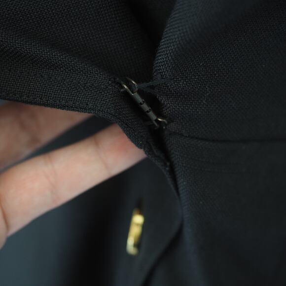 Elegant Black Midi Dress with Gold Accents - Picture 11 of 13